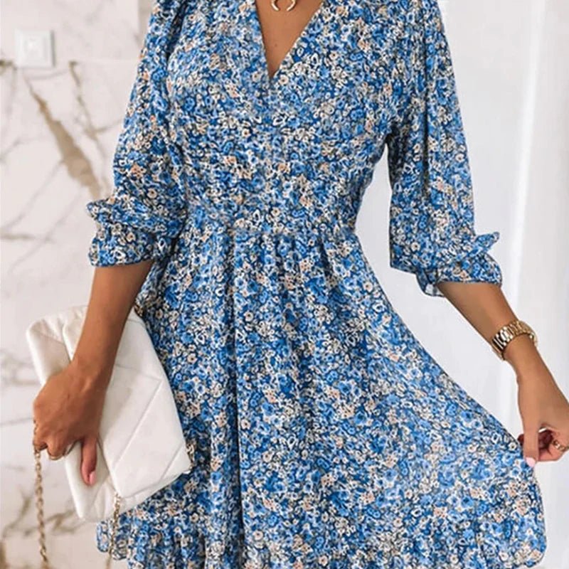 Thessaly™ | Elegant Floral Maxi Dress
