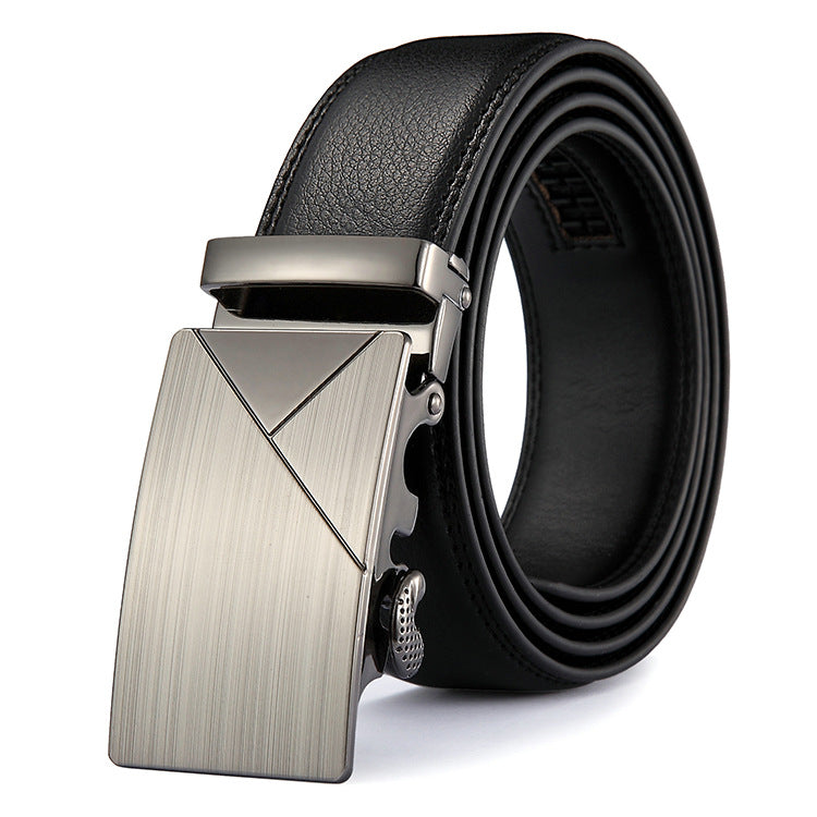 Stefan™ | Men’s Automatic Buckle Leather Belt – Business Casual Style