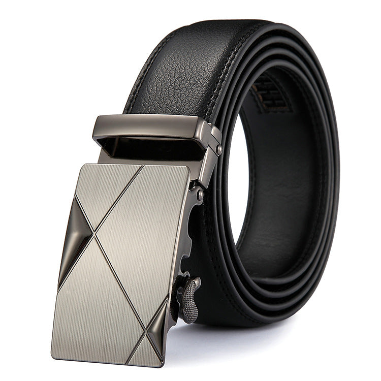 Stefan™ | Men’s Automatic Buckle Leather Belt – Business Casual Style