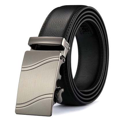Stefan™ | Men’s Automatic Buckle Leather Belt – Business Casual Style