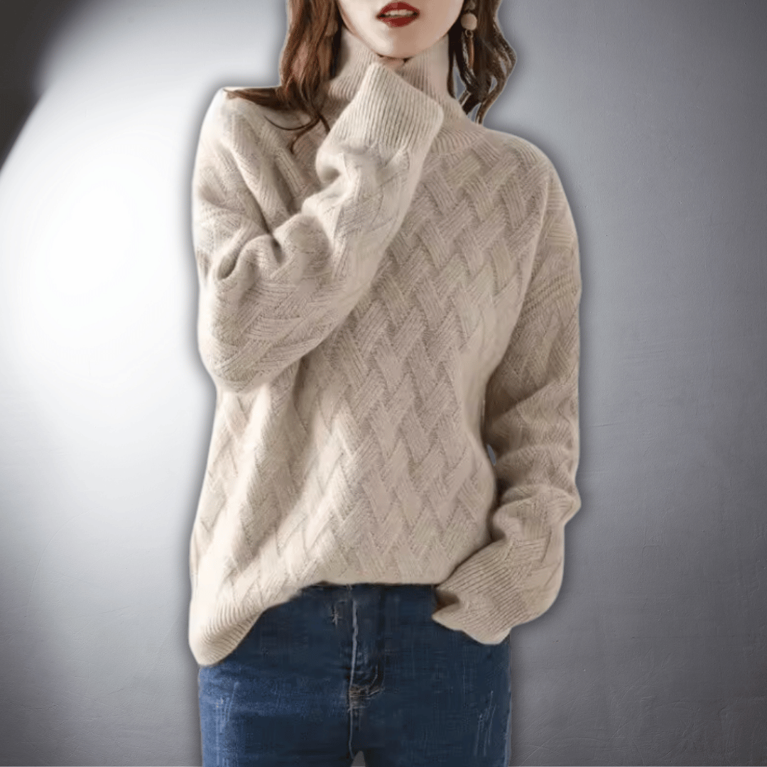 Women's Oversized Sweater, Draped Loose Fit | Cozy Warmth Without Bulk, Versatile Layer | Light Beige or Off White | S–XL