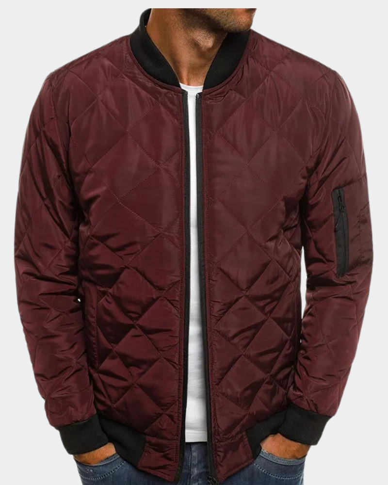 Andrew | Herren Gesteppte Bomberjacke — Quilted Bomber Classic in 6 Farben S–3XL | Westmere