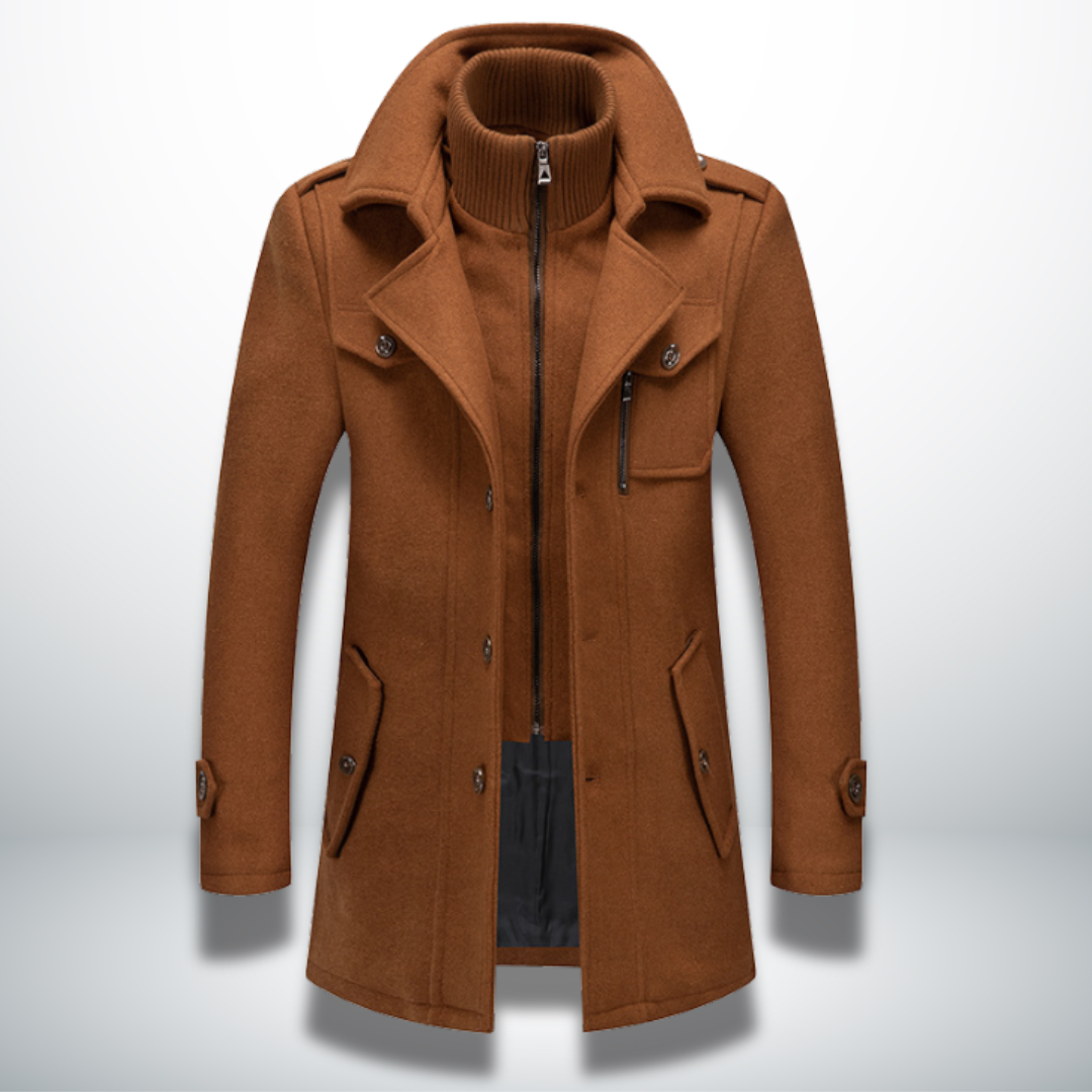 Felix | Herren Smart-Casual Mantel mit Knopfleiste — Klassische Silhouette in 5 Farben M–5XL | Westmere