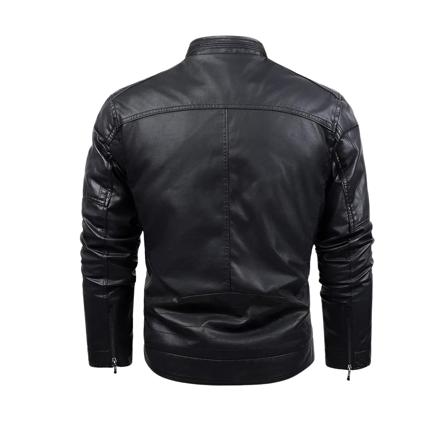 Sebastian | Retro leather jacket with fleece lining