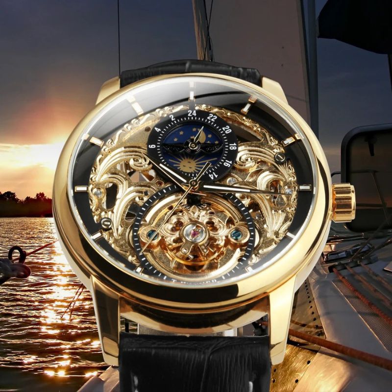 Vaughn™ | Moon Phase Skeleton Automatic Watch