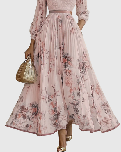 Rowella™ | Elegant Pleated Maxi Dress