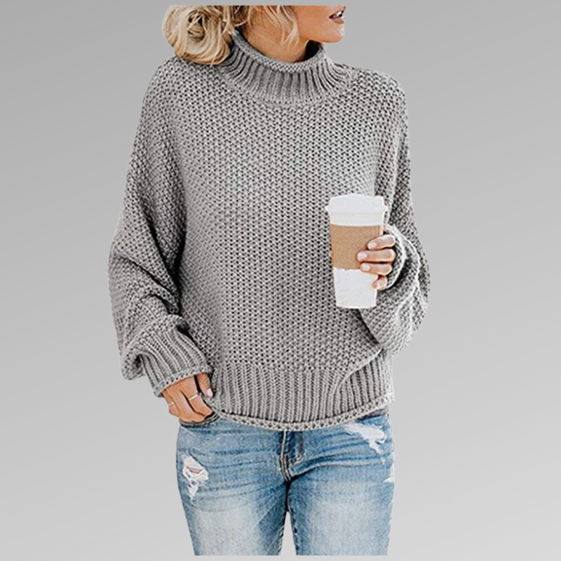 Latoya Womens Knitted Sweater in Gray