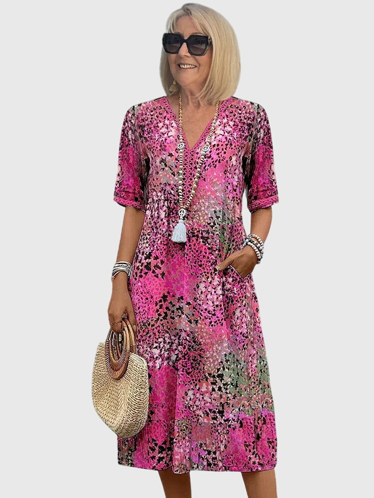 Bella™ | Elegant Floral Midi Dress