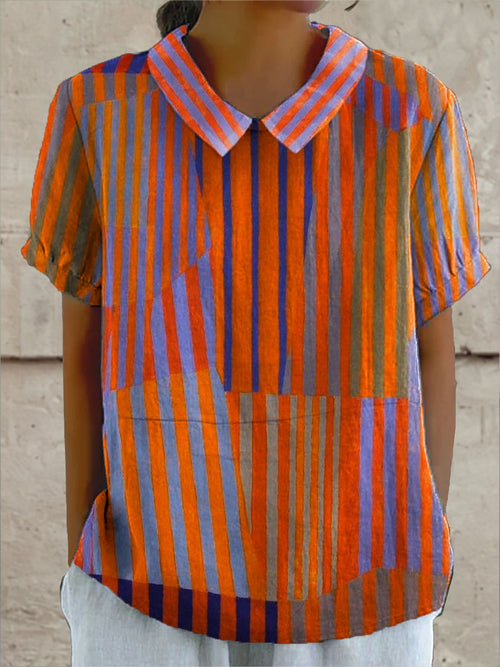 Nina™ | Geometric Striped Shirt