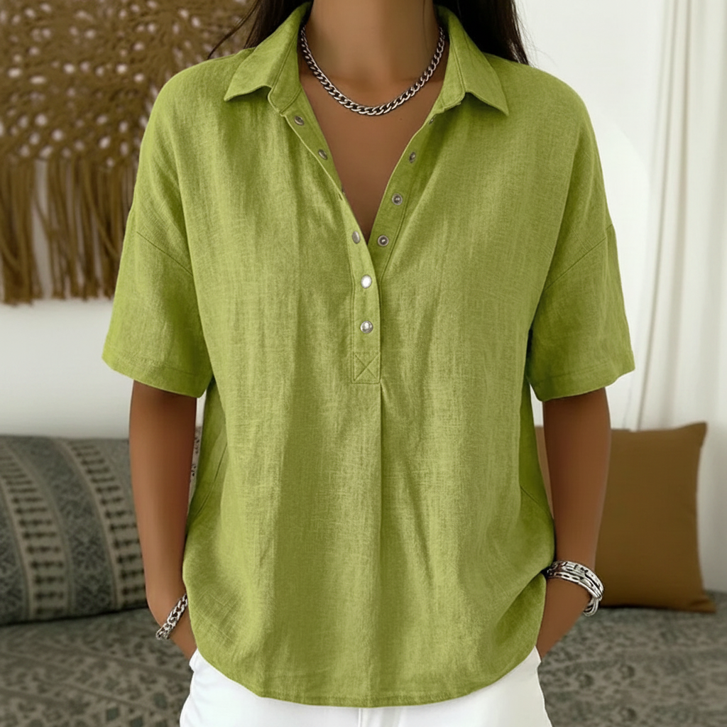 Tessa™ | Blouse with Collar and Button Detail