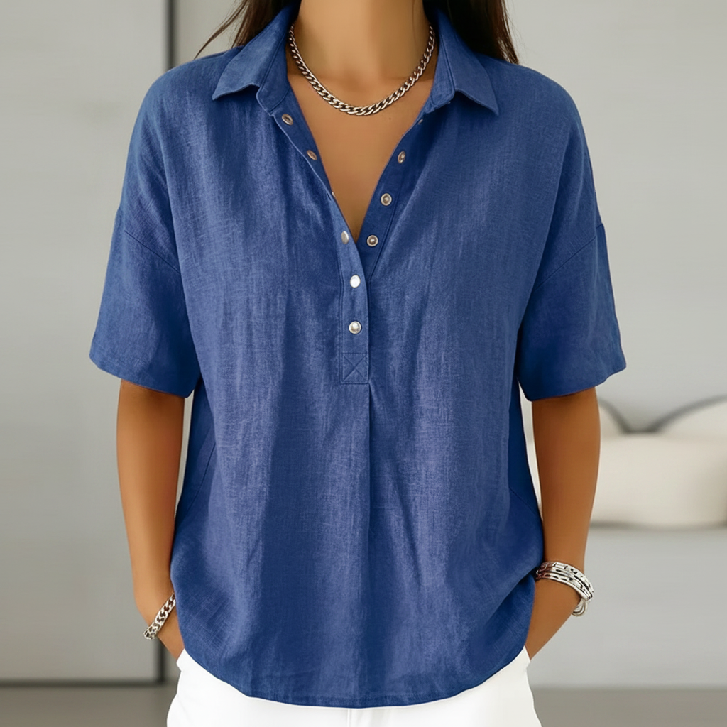 Tessa™ | Blouse with Collar and Button Detail