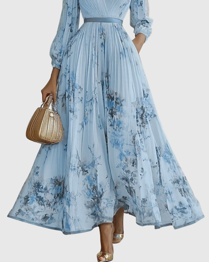 Rowella™ | Elegant Pleated Maxi Dress