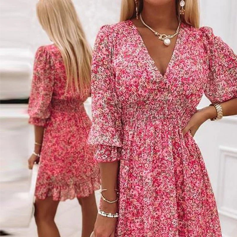 Thessaly™ | Elegant Floral Maxi Dress