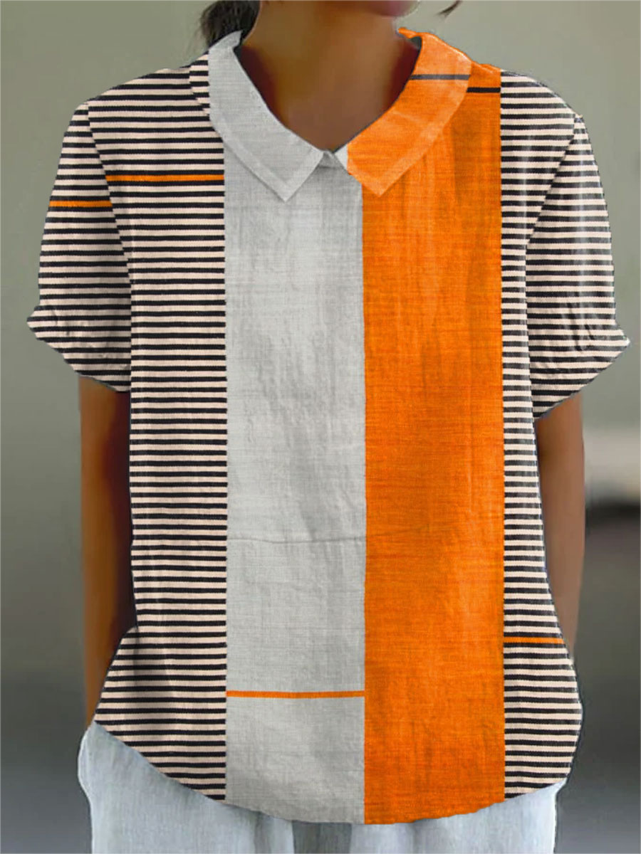 Lena™ | Color Block Striped Shirt