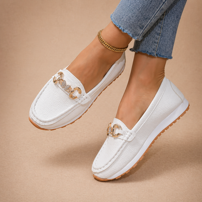Alveria™ | Metallic Accent Comfort Loafers