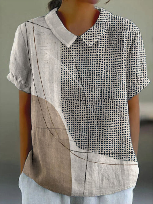 Lana™ | Shirt with Abstract Dots and Lines
