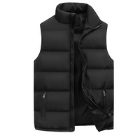 Eric | Mens Puffer Vest for Layering | Stitched Puffer Look, Sturdy Zippers, Room to Layer | Black, Blue, Red M-5XL