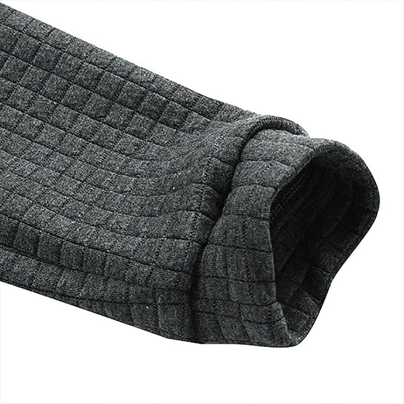 Jackson - Men's quilted waffle outdoor sweatshirt with long sleeves in a solid color