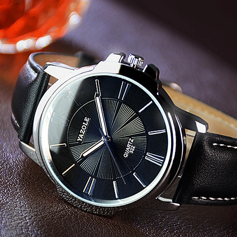 Claudio™ | Luxury Blue Glass Leather Watch