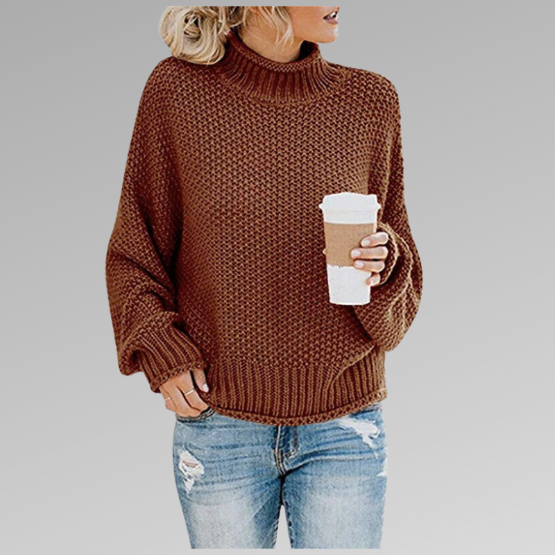 Latoya Womens Knitted Sweater in Brown