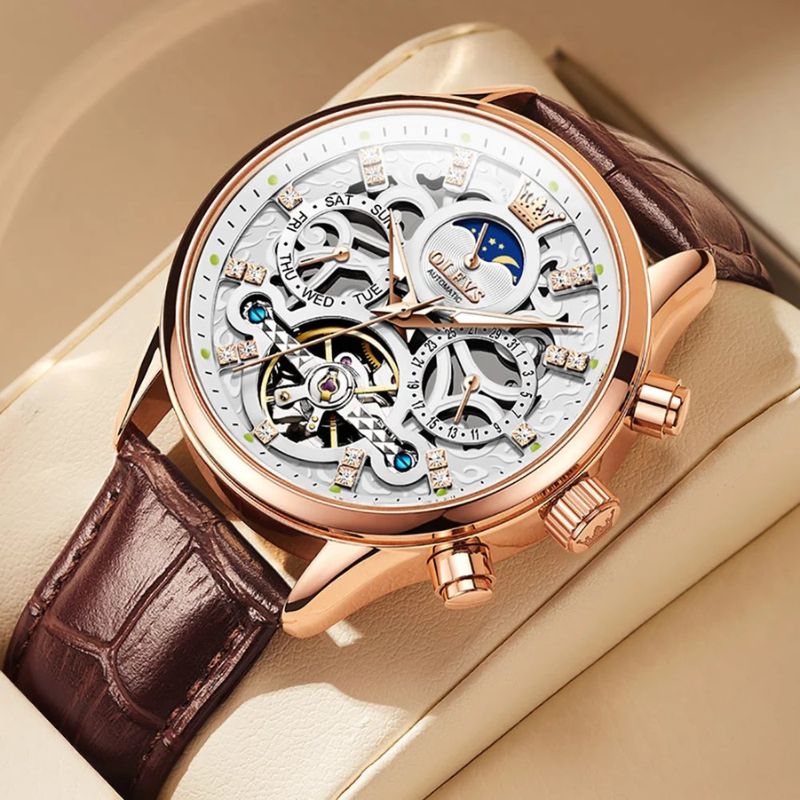 Tobias™ | Mechanical Automatic Watch with Leather Band