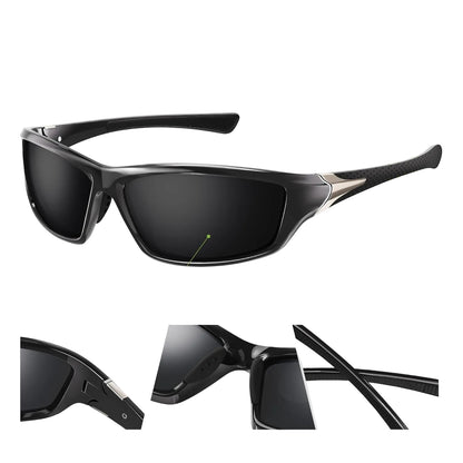 David™ | Sporty Polarized Wraparound Sunglasses 3-Pack For Men With UV Protection