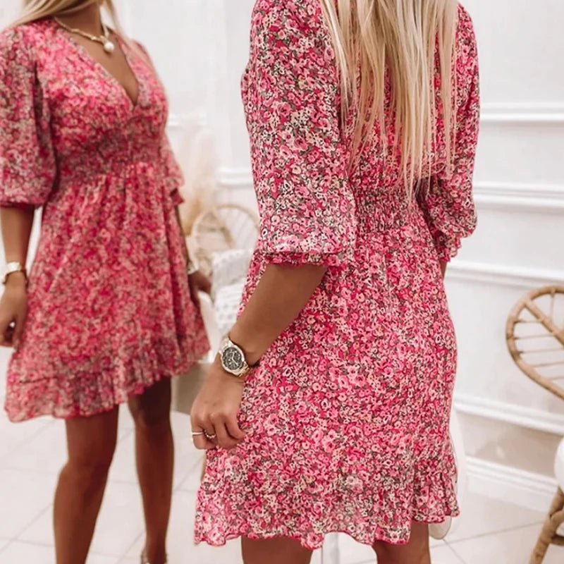 Thessaly™ | Elegant Floral Maxi Dress