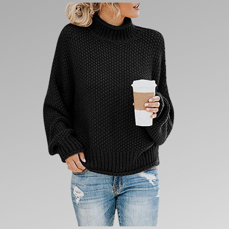 Latoya Womens Knitted Sweater in Black