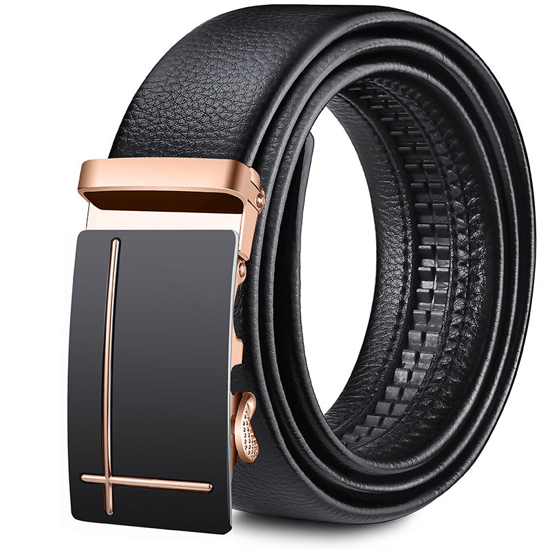 Perry™ | Men’s Soft Leather Belt – Automatic Buckle Casual Style