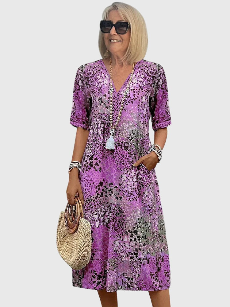 Bella™ | Elegant Floral Midi Dress