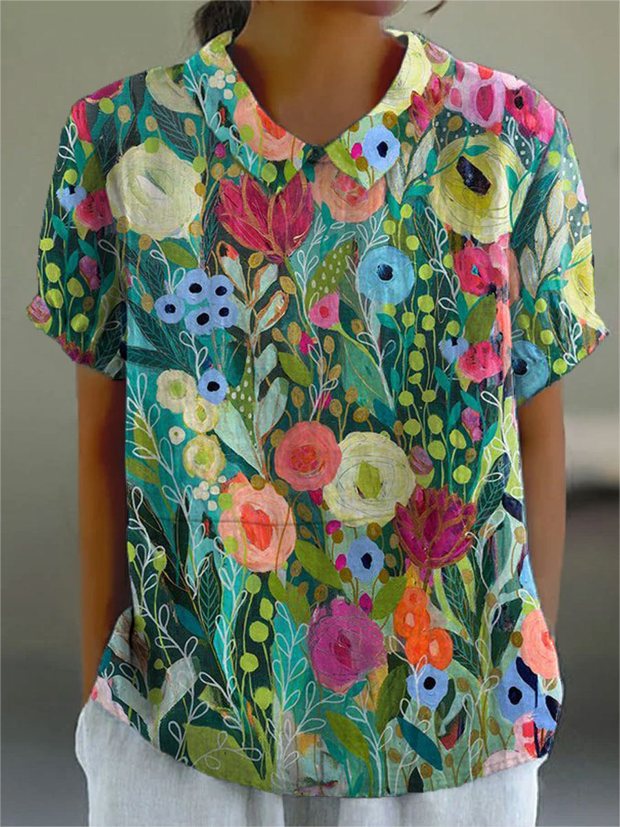 Daisy™ | Watercolor Floral Shirt