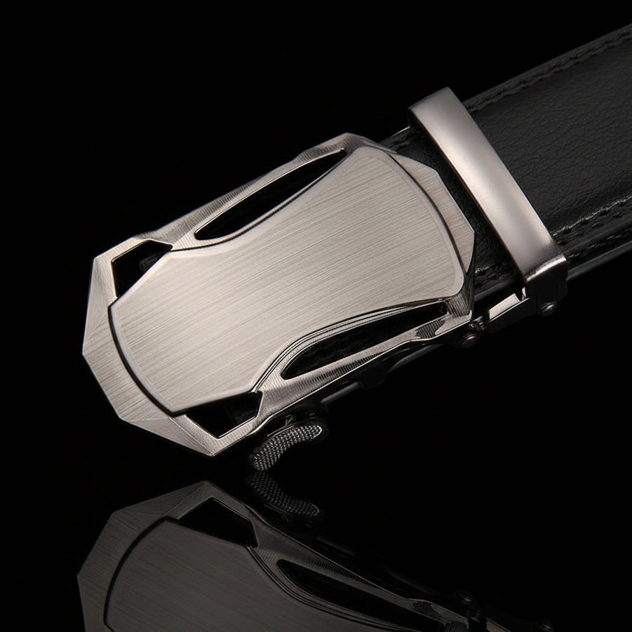 Stefan™ | Men’s Automatic Buckle Leather Belt – Business Casual Style
