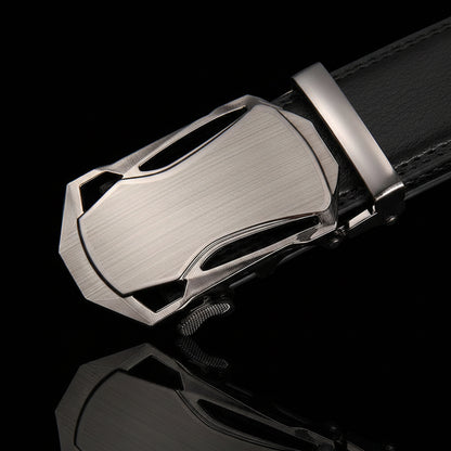 Stefan™ | Men’s Automatic Buckle Leather Belt – Business Casual Style