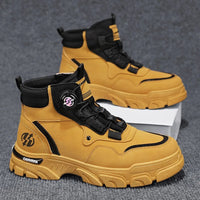 Jack | Mens Work Boots with Dial Lock | Reinforced Toe, Deep Groove Rubber Sole | Yellow, Black and More Sizes US 6-12