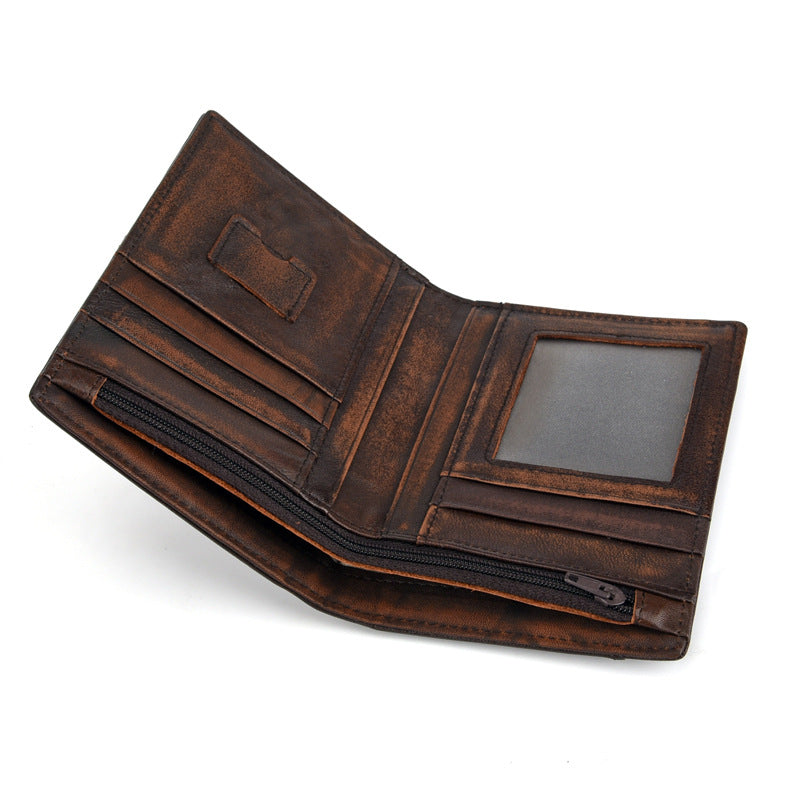 Lucian™ | Vintage Vegetable-Tanned Leather Wallet – RFID Blocking