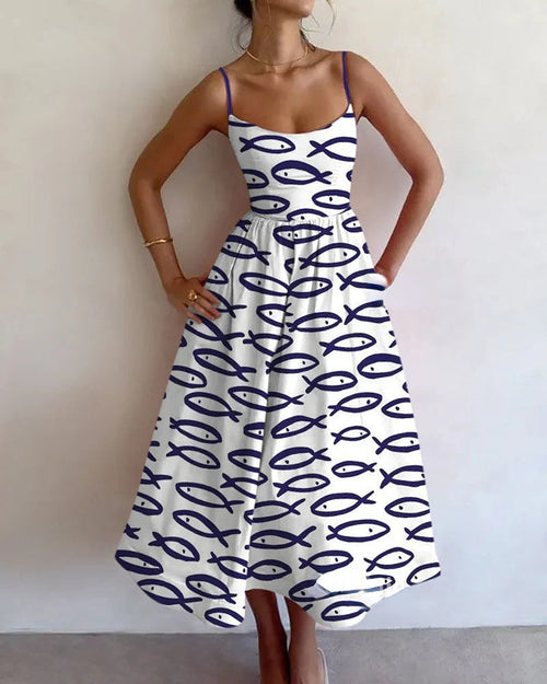 Sablewyn™ | Coastal Sketch Midi Dress