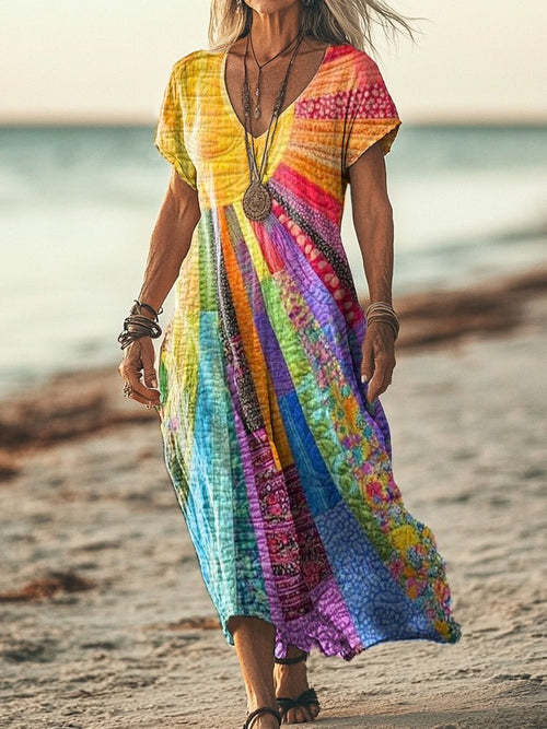 Solara™ | Bohemian Sun Design Dress