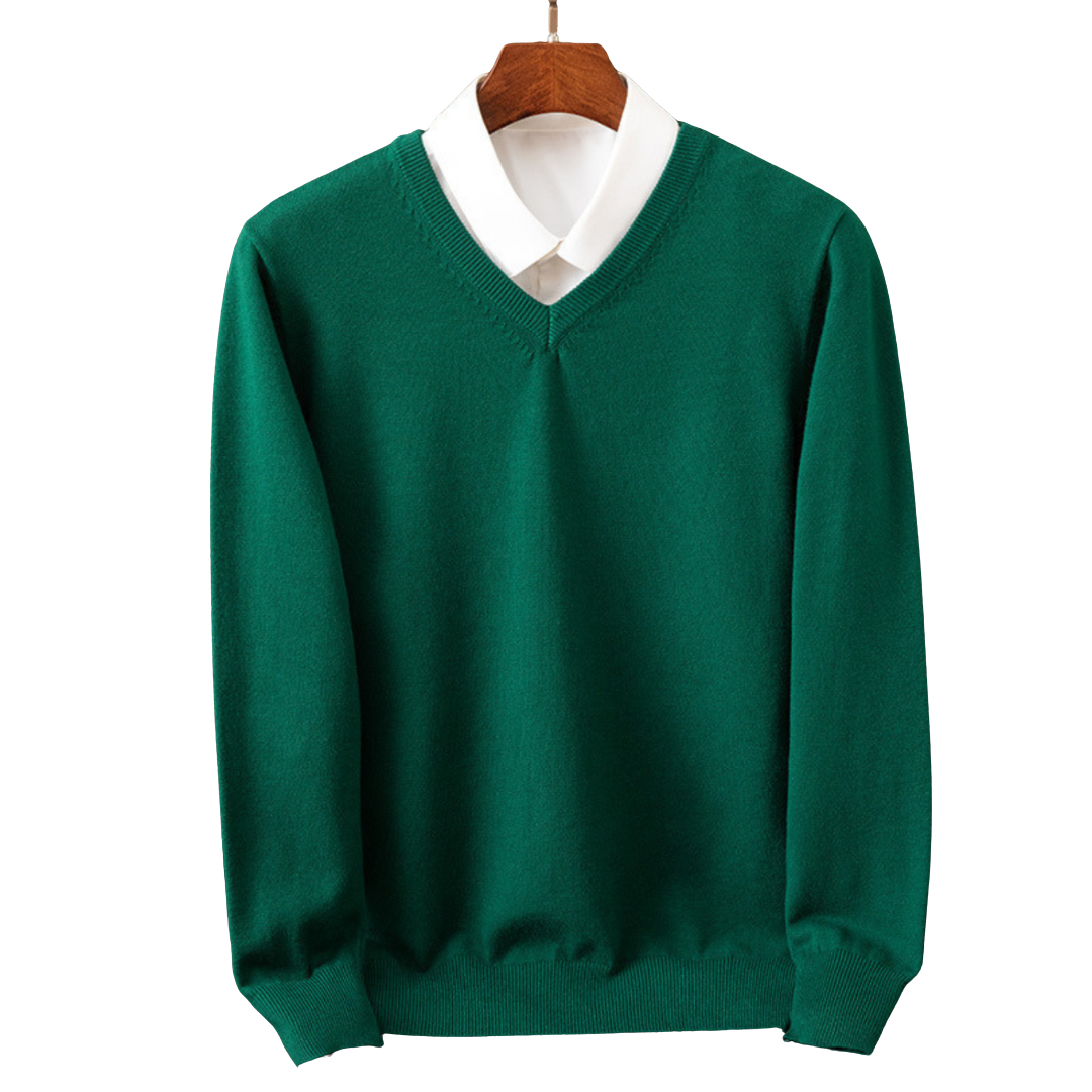 Elias - Elegant cashmere sweater with V-neck