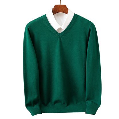 Elias - Elegant cashmere sweater with V-neck