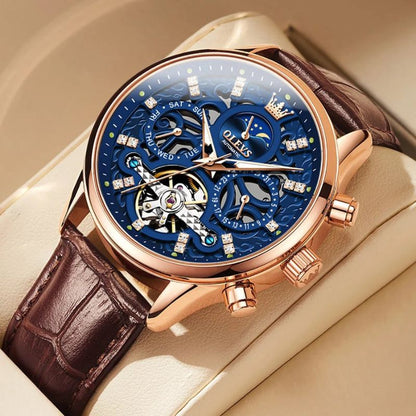 Tobias™ | Mechanical Automatic Watch with Leather Band