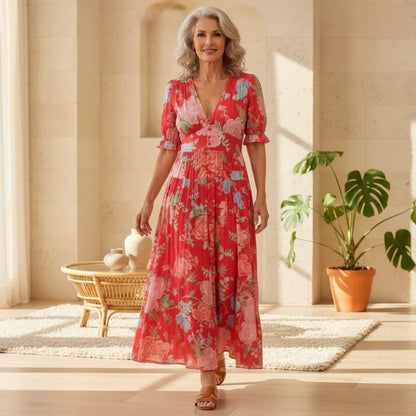 Floriana™ - Vibrant Floral Dress