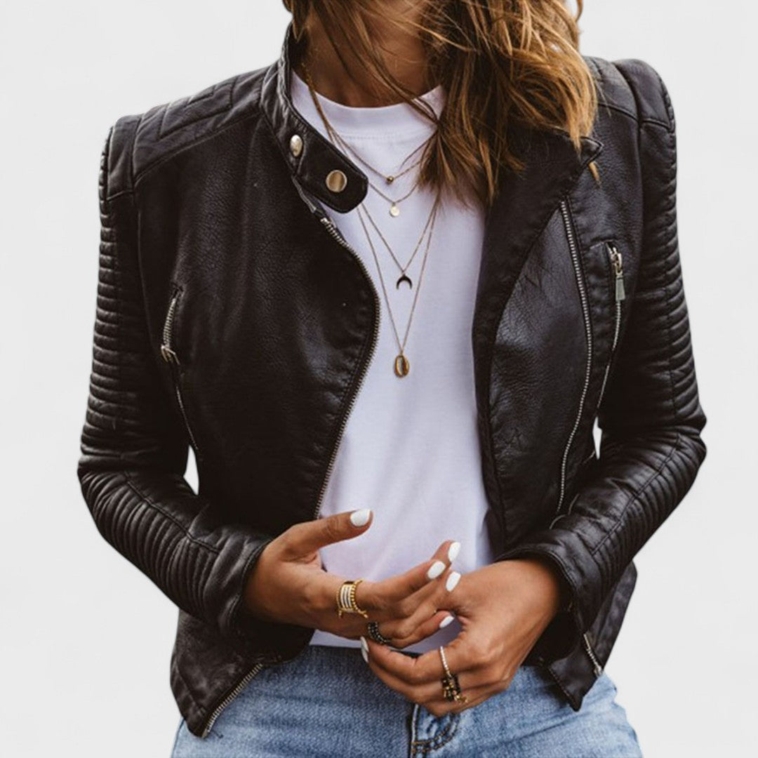 Women's Elegant Jacket, Figure-Flattering Fit | Timeless Cut, Refined Everyday Layer | Single Black Colorway | S–2XL
