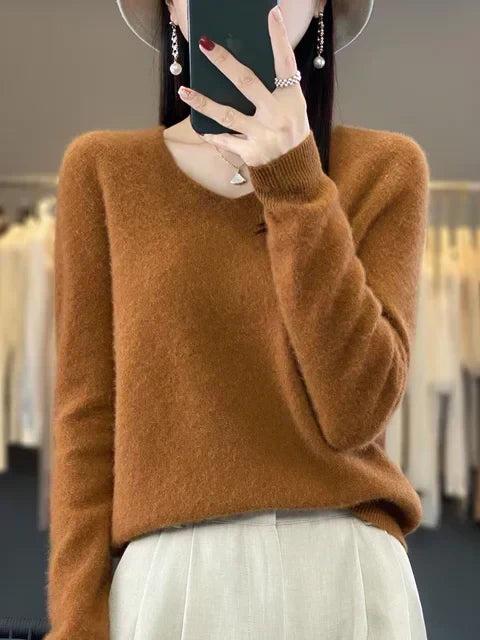 Vespera | Women's Relaxed Fit V-Neck Sweater — Soft Everyday Pullover in 12 Colors | Westmere