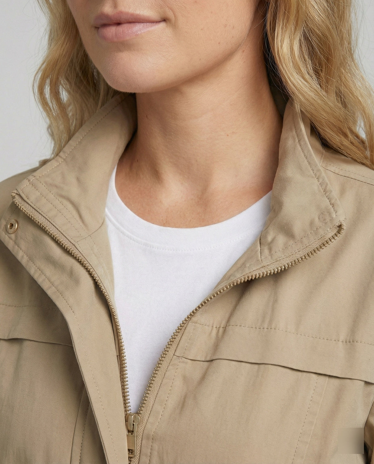 Anna Womens Utility Jacket with Drawstring Waist