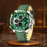 Green  Silver Leather