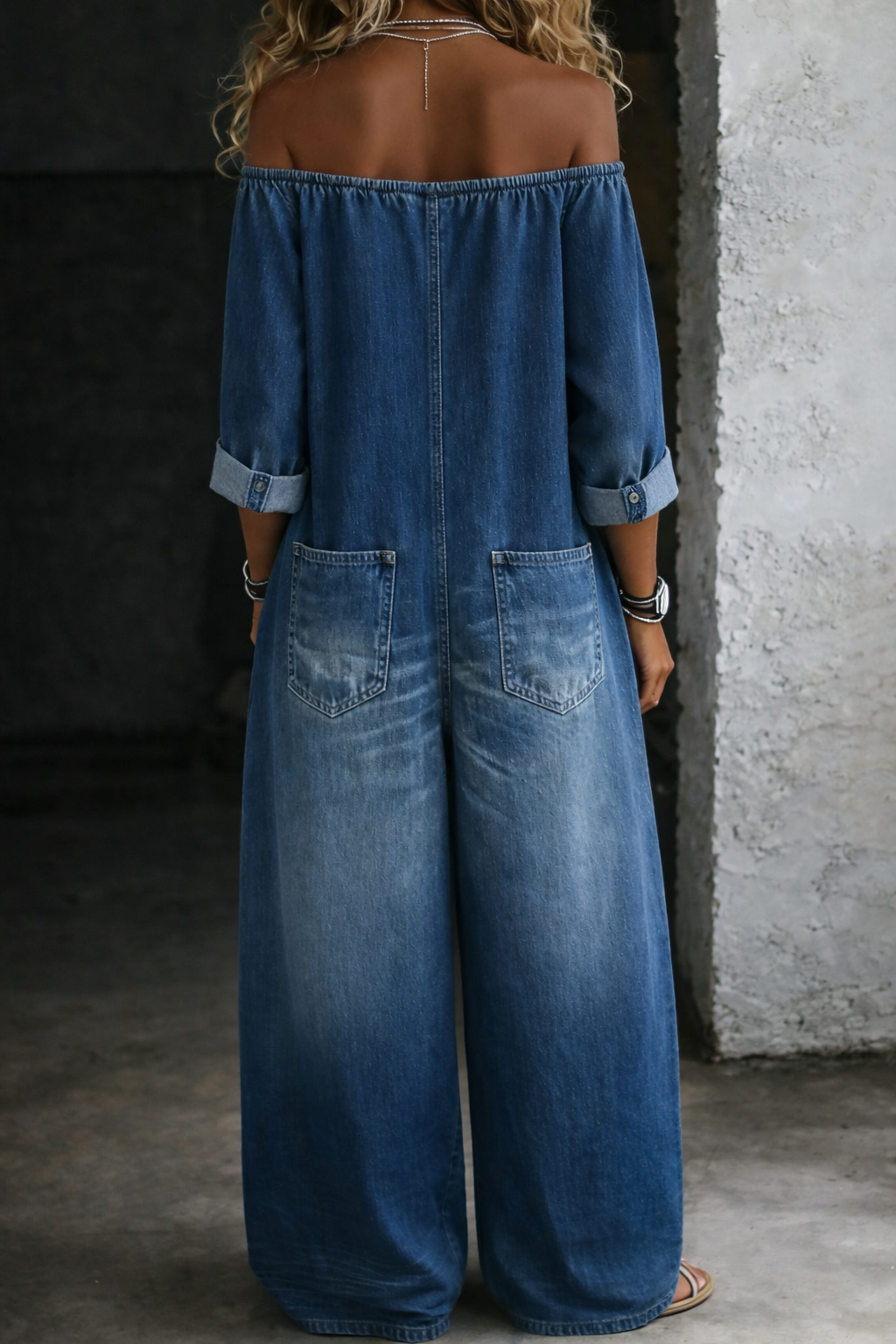 Miya™ | Off Shoulder Long Sleeve Jumpsuit