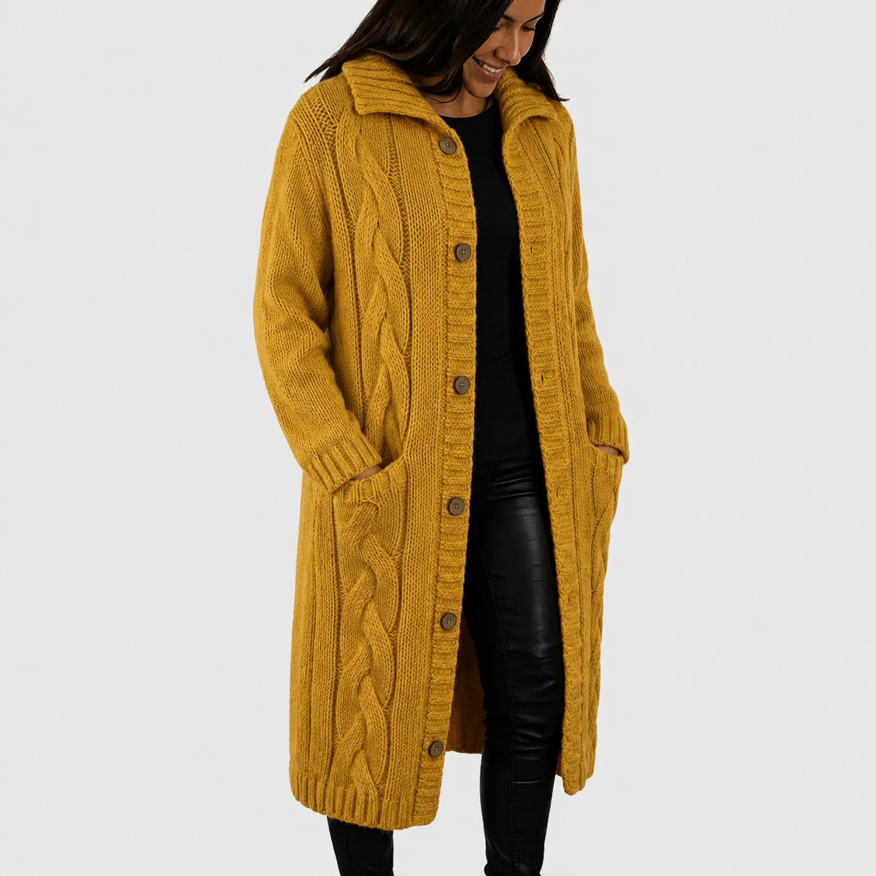 Women's Cosy Structured Coat, Layering-Ready | Flattering Drape, Timeless Everyday Cut | 8 Colorways | S–5XL