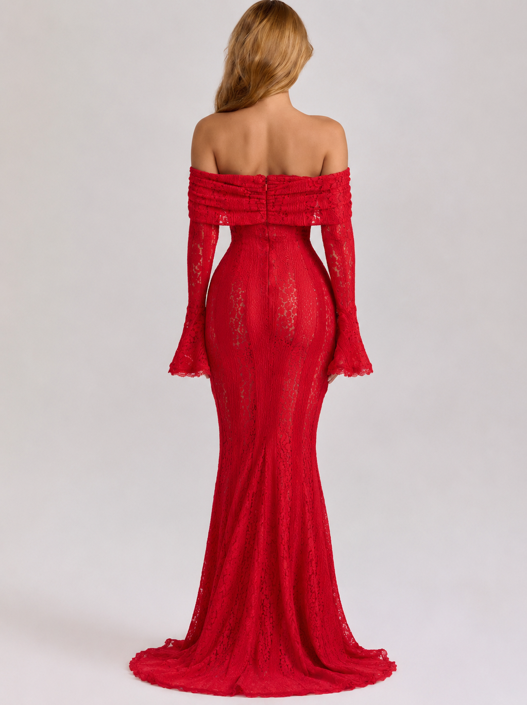 Ethereal Lace Gown™ | Sculpted Romance & Statement Elegance