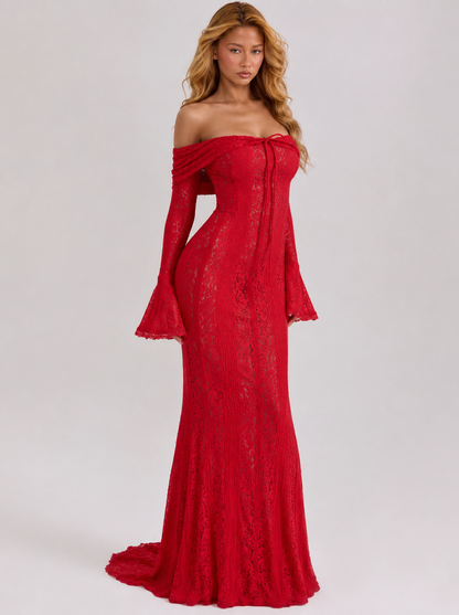 Ethereal Lace Gown™ | Sculpted Romance & Statement Elegance
