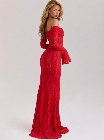 Ethereal Lace Gown™ | Sculpted Romance & Statement Elegance